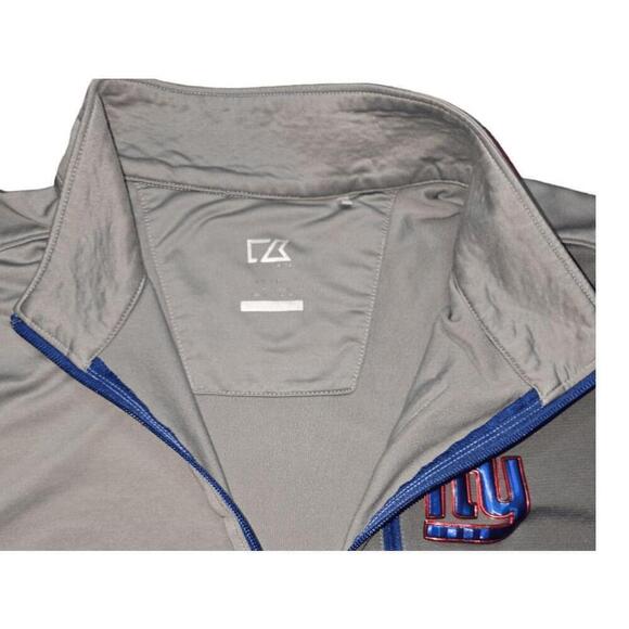 Cutter and Buck New York GIANTS Grey Half-Zip Pullover XXL Official Team Apparel - Picture 3 of 7